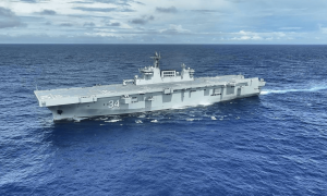 中美准航母南海硬碰硬！75配置短板暴露，还是得等076出马